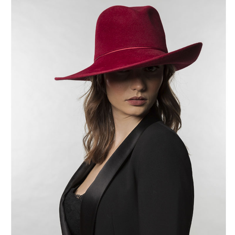 Chapeau femme rouge BONNIE